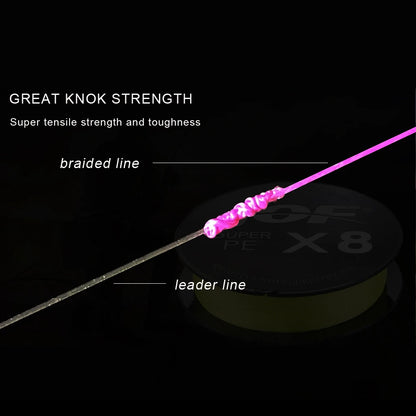 JOF 8 Strands 1000M 500M 300M Carp Fishing Line Braided PE Multifilament X8 Threads Weaves 20-100LB Peche Accessoire
