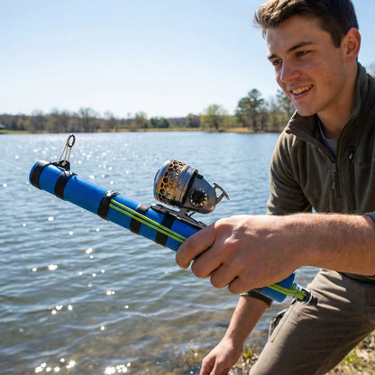 Compact Fishing Catapult Rod Holder Reusable Precise Lure Launcher Fish Bait