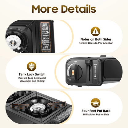 Double Head Barbecue Gas stove with Baking Tray   Outdoor