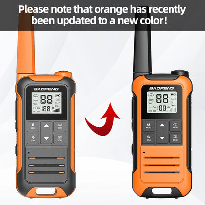 2PCS Baofeng F22 PMR 446MHz Mini Walkie Talkie Waterproof Type-C Licence-free NOAA Flashlight