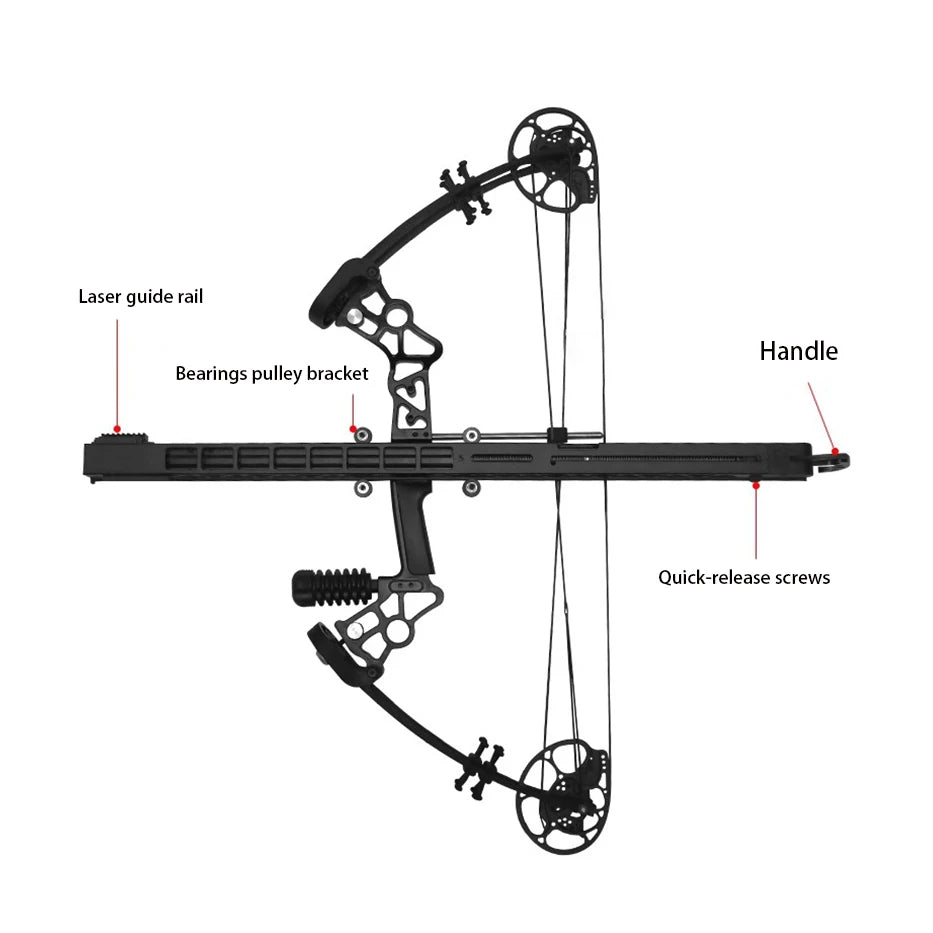 Powerful Slingshot Compound Bow Metal Hunting Catapult Continuous Fire Accessories Steel Ball Arrow Fishing Shooting Recurve Bow