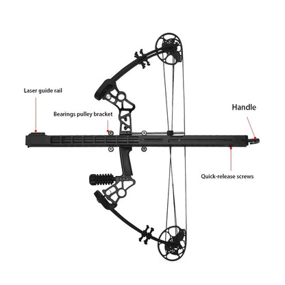 Powerful Slingshot Compound Bow Metal Hunting Catapult Continuous Fire Accessories Steel Ball Arrow Fishing Shooting Recurve Bow