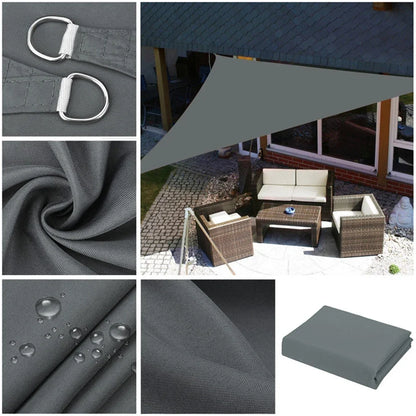 Triangle Sun Shade Sail Canopy UV Block Sunshade Sails Sunscreen for Outdoor Patio Garden Backyard Awning Sunsail with Free Rope