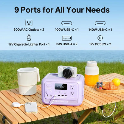 【Renew】BLUETTI Elite 30 V2 Portable Power Station 288Wh 600W Peak Large Capacity Solar Generator