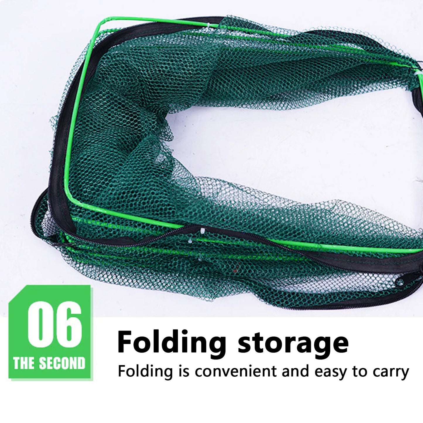 Folding lobster cage 2025  fish shrimp crayfish crab fishing net nylon material