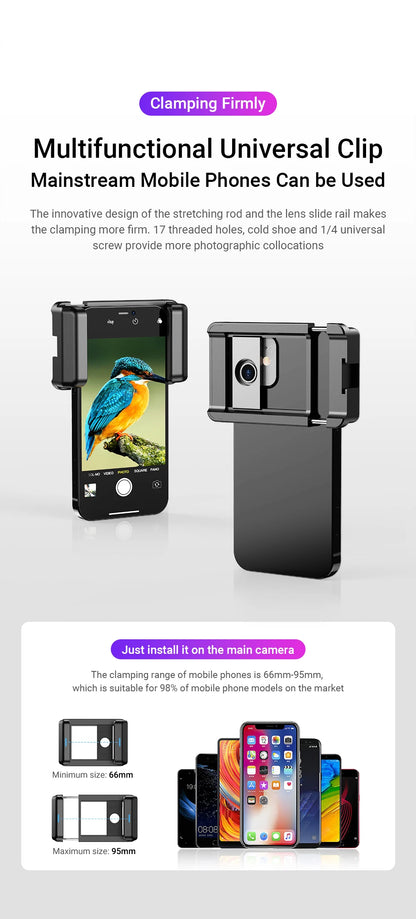 APEXEL HD Metal 20-40x zoom telephoto lens telescope lenses With Metal Extendable tripod for Samsung iPhone all Smartphones