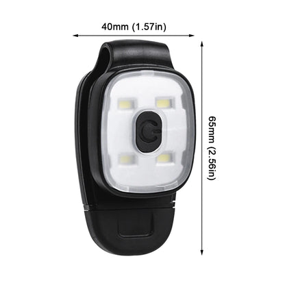 2-10PCS LED Clip Flashlight USB Charging LED Multifunction Lightweight Warning Lights for Night Walking