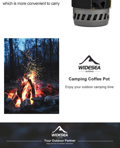 Widesea Camping Cooking System with Heat Exchanger Outdoor Gas Stove Burner