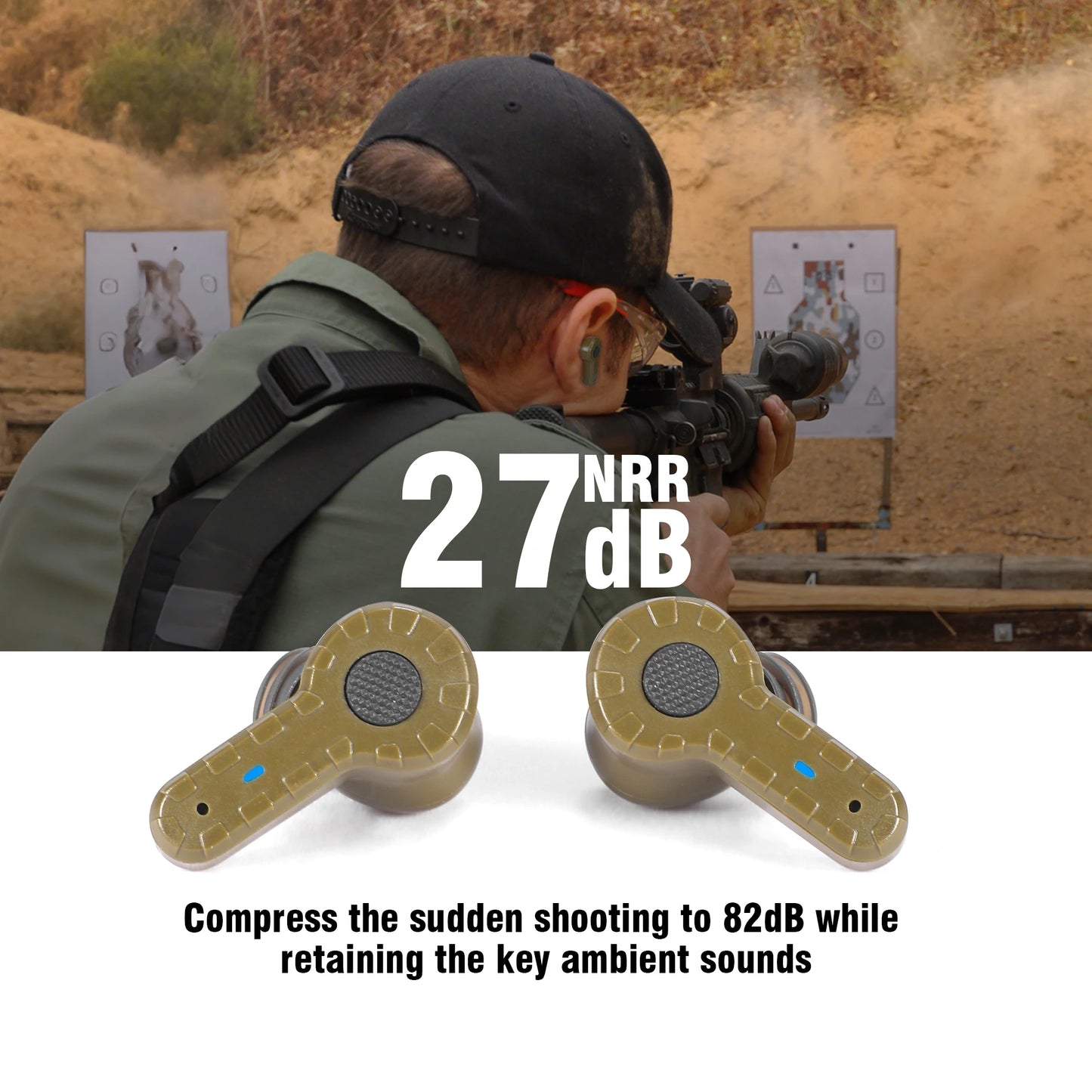 ARM NEXT tactical headset anti-noise earplugs noise-cancelling for shooting hearing protection NRR27dB Military gear hunting