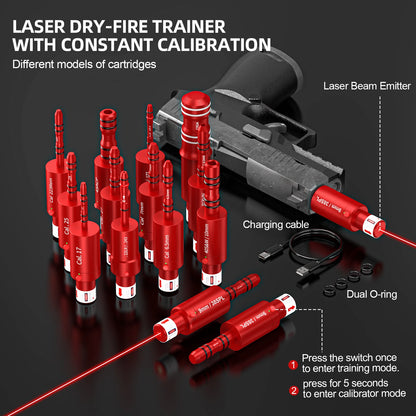 9MM 38SPL multifunctional magnetic red green light trainer, dual-purpose for training and calibration