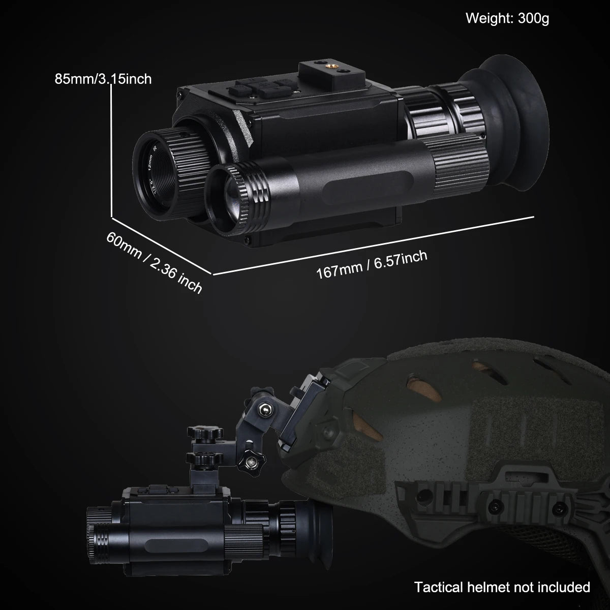 Megaorei NK006 Helmet Night Vision Monocular Long-Distance Infrared 5X Zoom 1080P