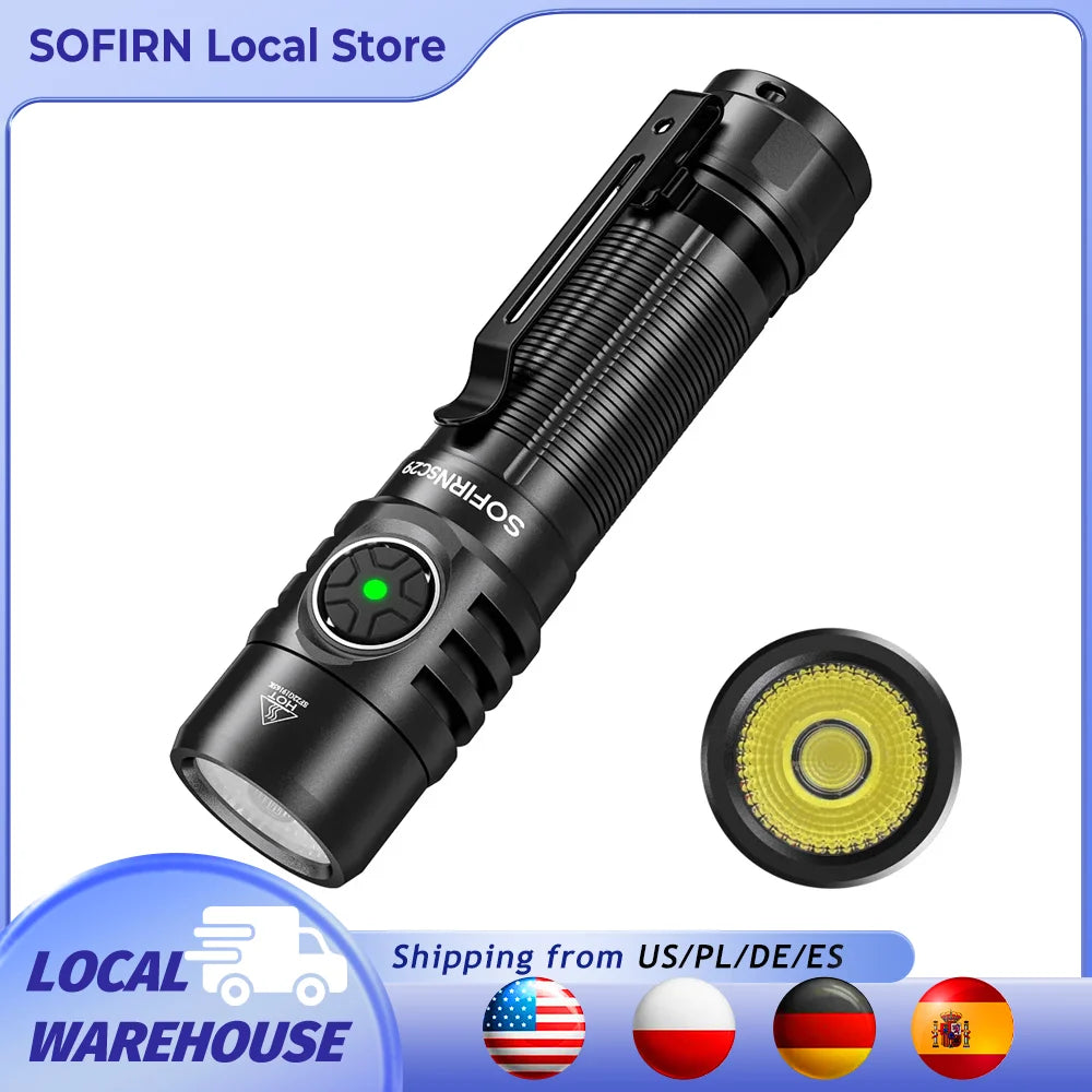Sofirn SC29 3000 Lumens EDC Flashlight Rechargeable
