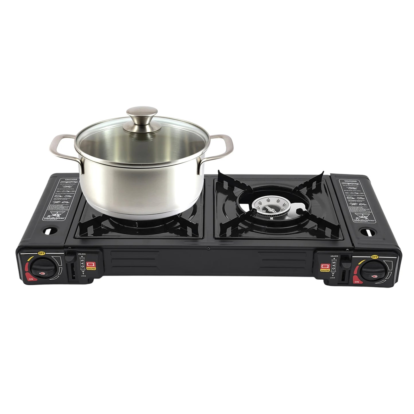 Portable Camping Stove with Storage Case, 2 Burner