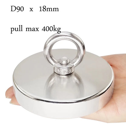 , Powerful Search Magnet with Eyebolt For Salvage Magnetic Fishing