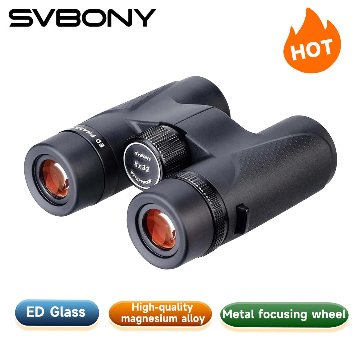 Svbony SV202 8X32/8x42/10x42/10X50 ED Binoculars IPX7 Magnesium Alloy Body long range Binoculars