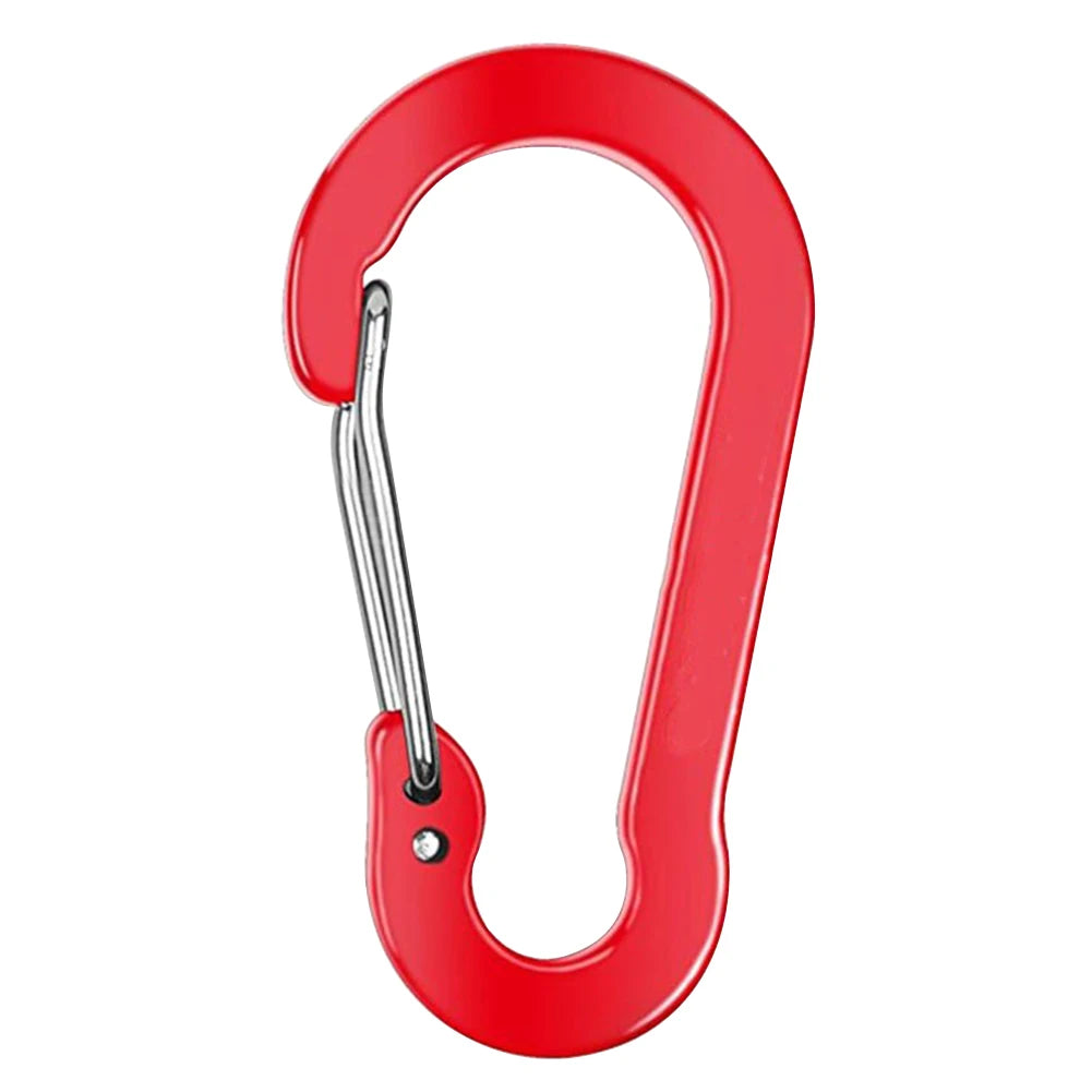 6/12Pcs Aluminum Alloy Carabiner Keychain Outdoor Camping Climbing Hiking Snap Clip Lock Buckle Hook
