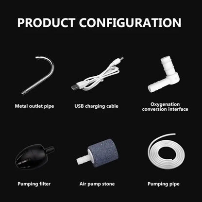 Fishing Intelligent Oxygen Pump Fish Tank Oxygen Pump Inductive Water Outflow Silent Air Pump With Lights Auto Pumping Oxygen
