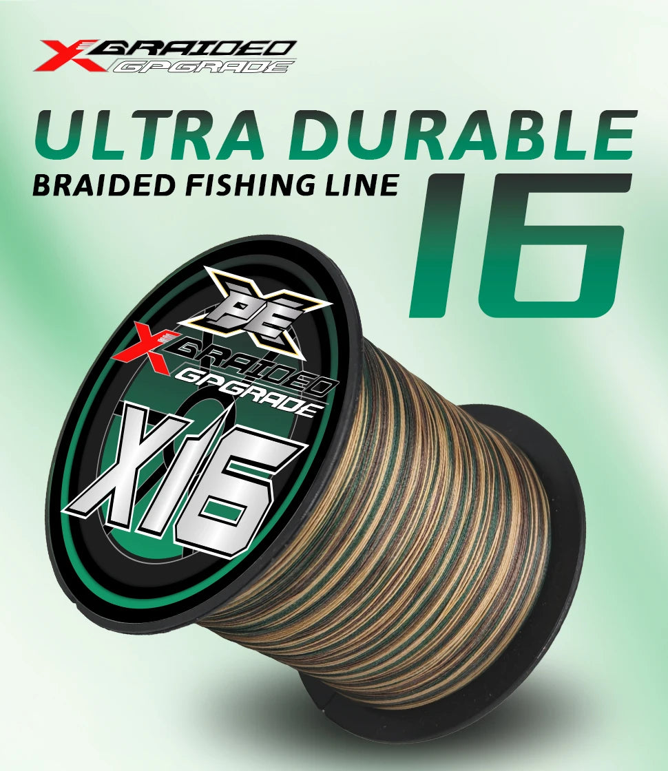 YGKX Fishing Lines X16 Strands Braided PE Line 300/500M