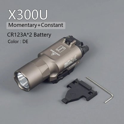 Tactical SureFire LOGO X300 Ultra XH35 X300UH-B Weapons Gun Light Lanterna Torch For Airsoft Pistol G17 G18 G19 G22 20mm Rail