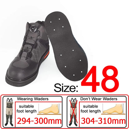 Fly Fishing Shoes, Fishing Waders Shoes, Felt Sole With Or Without Nails Fishing Boots, Self-lock Hunting Fishing Equipment