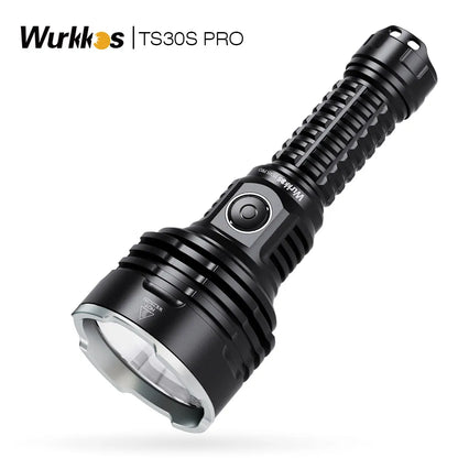 Wurkkos TS30S Pro 21700 Rechargeable Tactical Flashlight  LED USB-C 6000Lm Torch MAX 1086M Stainless Bezel Anduril 2 Power Bank
