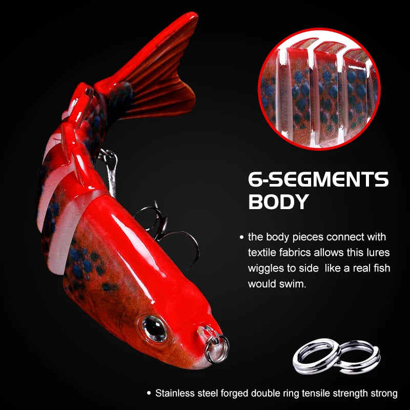 8cm 13g 10PCS Fishing Lure Swimbait Lifelike Fishing Hard Lure Crankbait With 2 Hook Fishing Baits