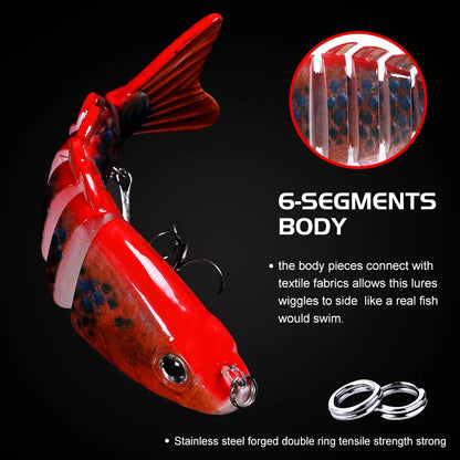 8cm 13g 10PCS Fishing Lure Swimbait Lifelike Fishing Hard Lure Crankbait With 2 Hook Fishing Baits
