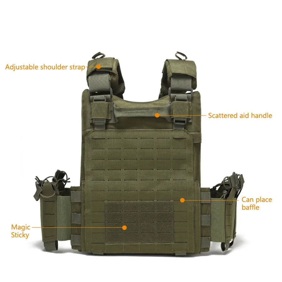 Outdoor training vest multi-functional MOLLE expansion convenient quick release vest waterproof and wear-resistant