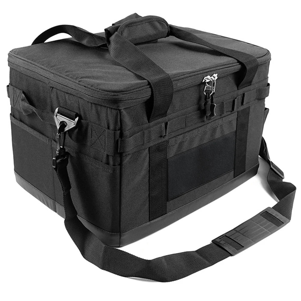 30L Camping Cooking Utensil Organizer Large Capacity Car Trunk Storage Bag Detachable Multifunctional Camping Stove Storage Case