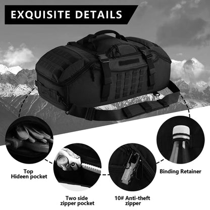LQARMY 30L 45L 80L Sport Travel Bag for Camping Hunting Fishing