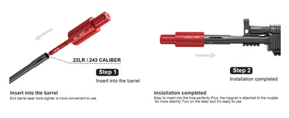 22LR 243 multifunctional magnetic red green light trainer, dual-purpose for training and calibration