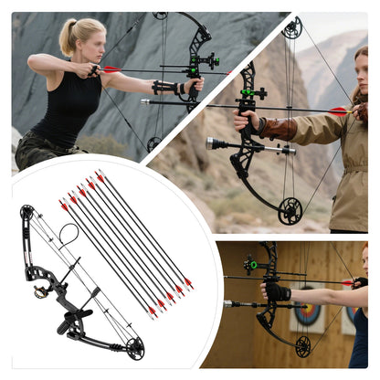 Compound Bow For Adults, Right Hand, Hunting Kit: 3 Pin Lighted Sight For Outdoor Competition, Hunting, Training
