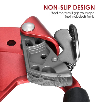 Hand Ascender Vertical Rope Ascender Rock Climbing Equipment 140kg Bearing Capacity