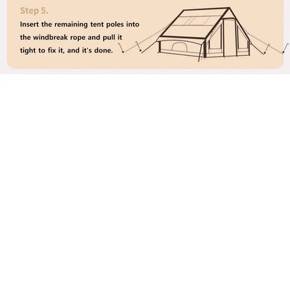 Camping Inflatable Tent for Family, PVC Skylight Air Tube, Camp Base Tents, 12 Square Meters, Large Space, 6-8 Person