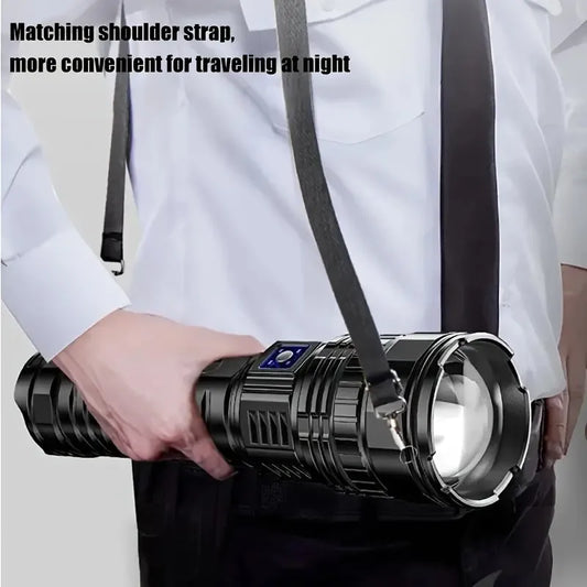 10000W Built-in Battery Flash Light Emergency Spotlights 9km 990000000LM 25000mah