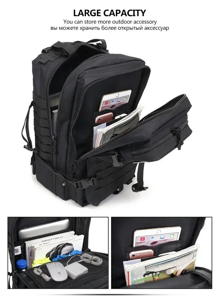 45L Man Hunting Tactical Backpacks Outdoor Traveling Trekking  Bags Outdoor 3P School Pack EDC Molle Pack for Hiking Bag