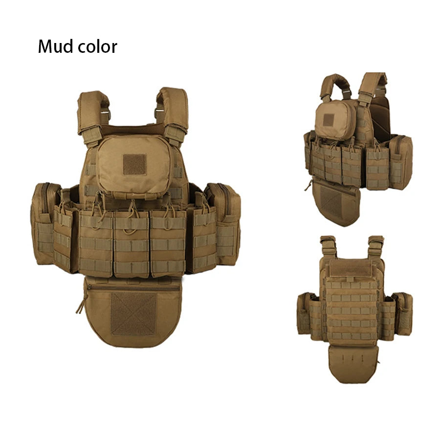 YAKEDA   Five piece equipment bag training vest, detachable and expandable, waterproof, wear-resistant and tear resistant