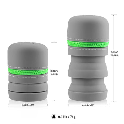 Fly Fishing Box Foldable Silicone Boxes With Zipper Portable Multifunctional Trash Can With Carabiner Clips Fishing Accessories