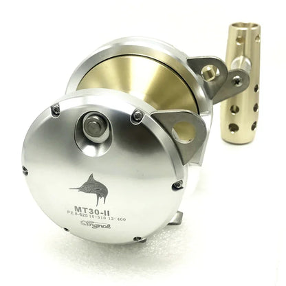 Big Boat Fishing Reels, Sea Saltwater Windlass, Slow Jigging Reel, Metal Coil, MT50 Max Drag 30 Kg Brake Casting Wrap Drums the