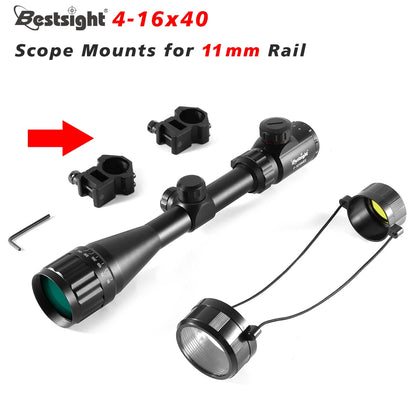 4-16X40 AOE Optics Hunting Riflescope Red&Green Dot Illuminated Sight Rifle Scope Sniper