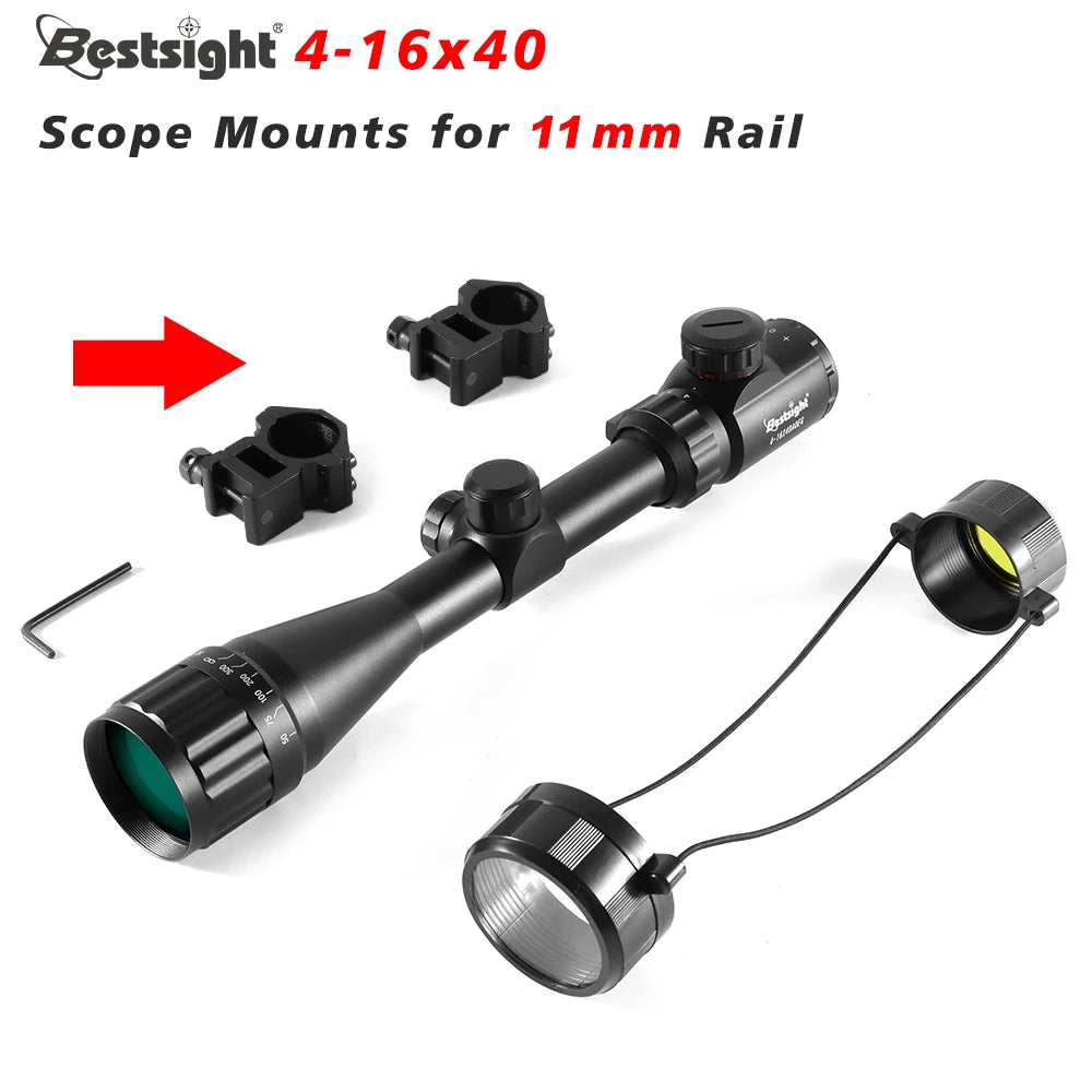 4-16X40 AOE Optics Hunting Riflescope Red&Green Dot Illuminated