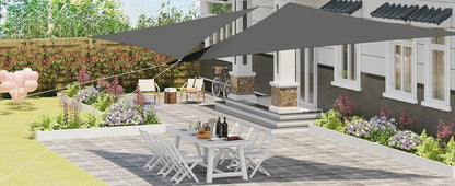 Triangle Sun Shade Sail Canopy UV Block Sunshade Sails Sunscreen for Outdoor Patio Garden Backyard Awning Sunsail with Free Rope