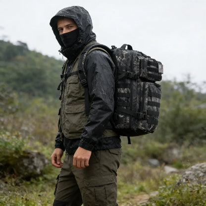 45L Tactical Fishing Backpack Large 3 Day Outdoor Rucksack Hiking