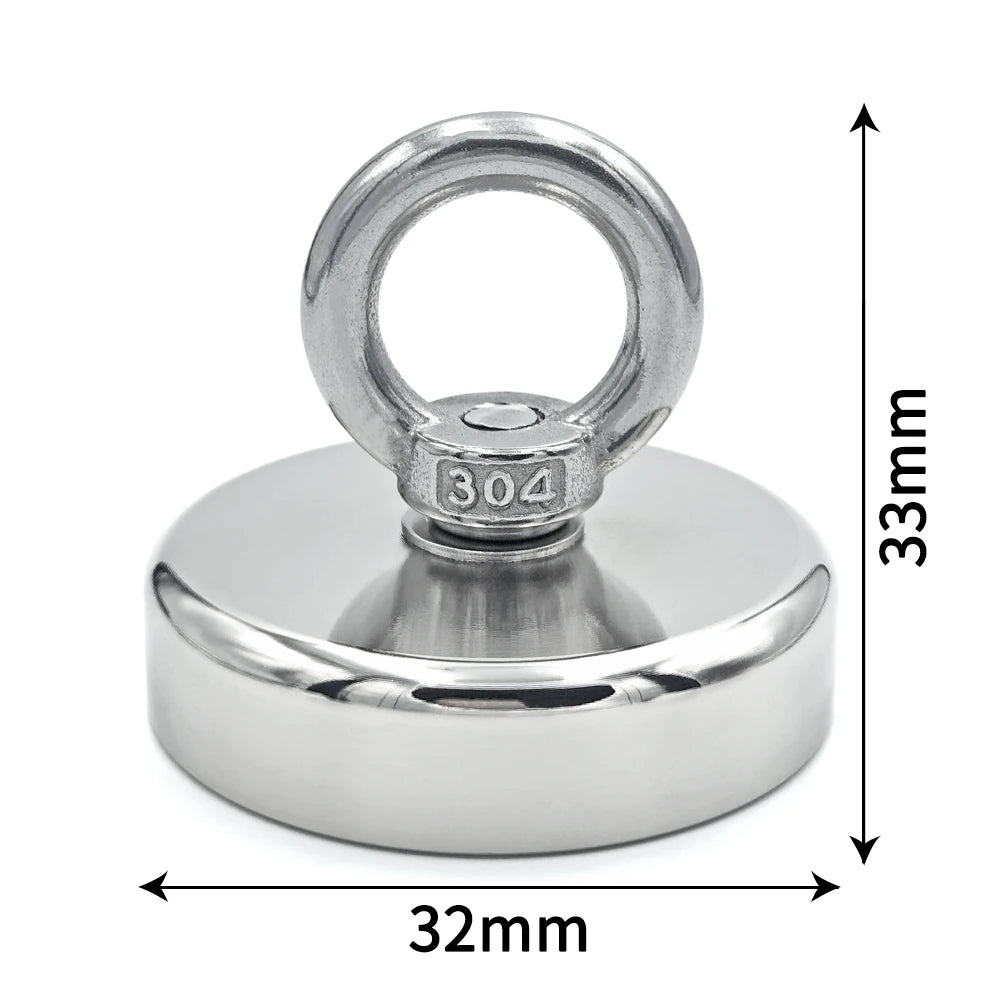 D16~D42mm Super Strong Neodymium Fishing Hook N52 Heavy Duty Rare Earth Neodymium