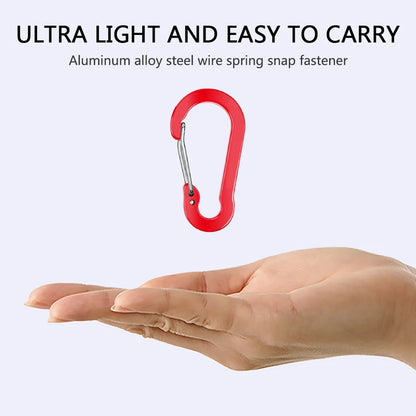 6/12Pcs Aluminum Alloy Carabiner Keychain Outdoor Camping Climbing Hiking Snap Clip Lock Buckle Hook