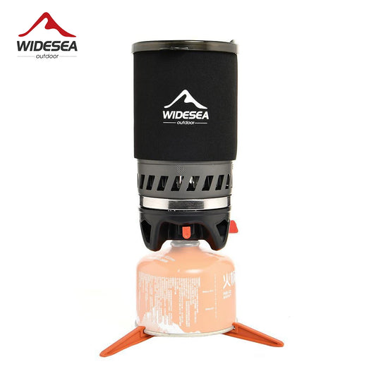 Widesea Camping Cooking System with Heat Exchanger Outdoor Gas Stove Burner