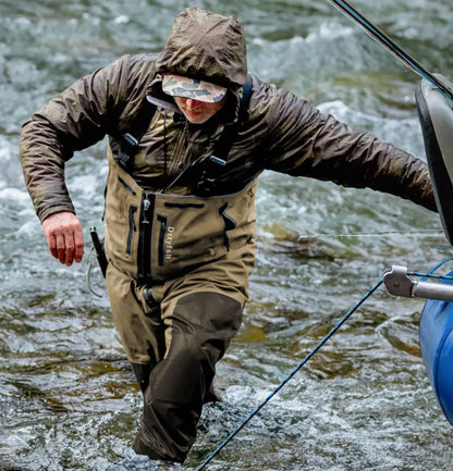 Breathable Convertible Chest Waist Fly Fishing Waders with Zipper Drake Anglers Wading Pants Lightweight stockingfoot for Men
