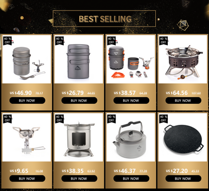 Widesea Camping 1.3L 2.3L Cookware Outdoor Cooking Set