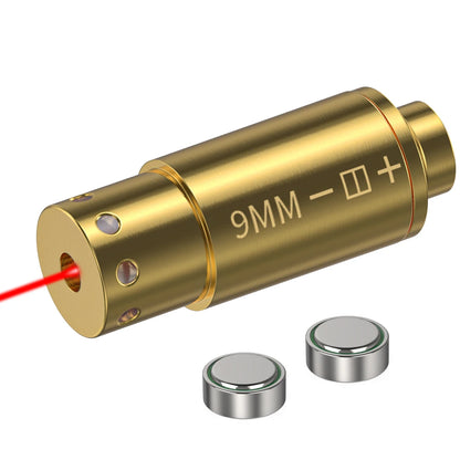 9MM Optics Cartridge Red Dot Laser Bore Brass 9MM Bore Boresighter