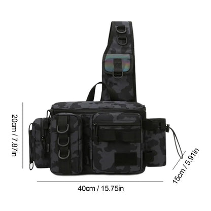 Fishing Waist Pack Sling Bag Water-Resistant  Lightweight